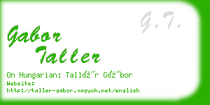 gabor taller business card